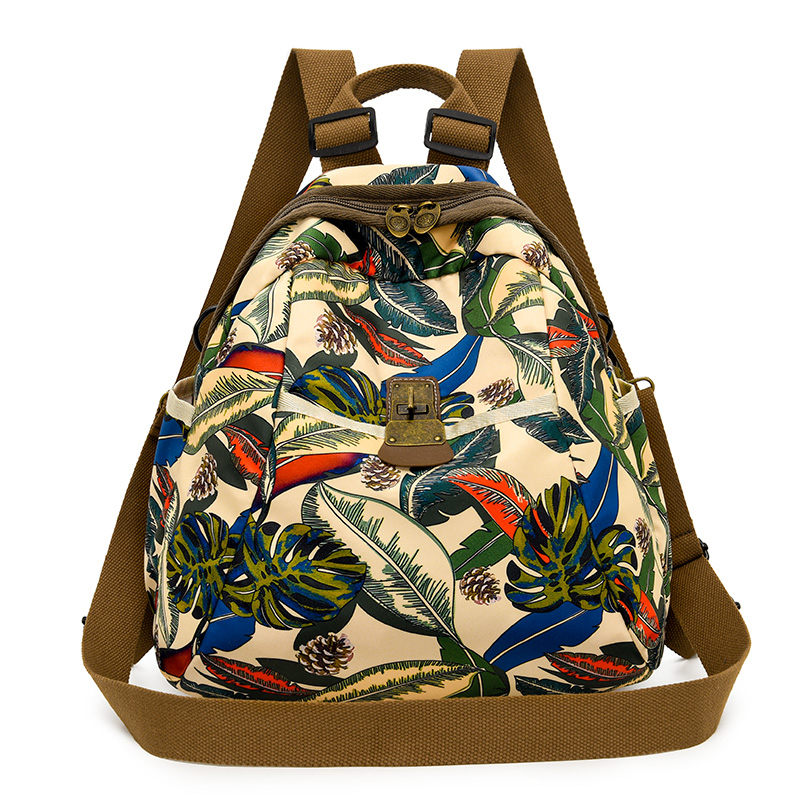 Travel Backpack Anti Theft - Fashion Women's Backpack Vintage Pinecone Print