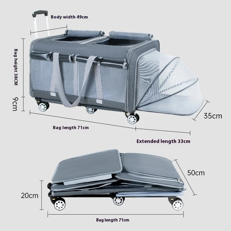 Foldable Backpack Small - Super Large Capacity Pet Transport Case