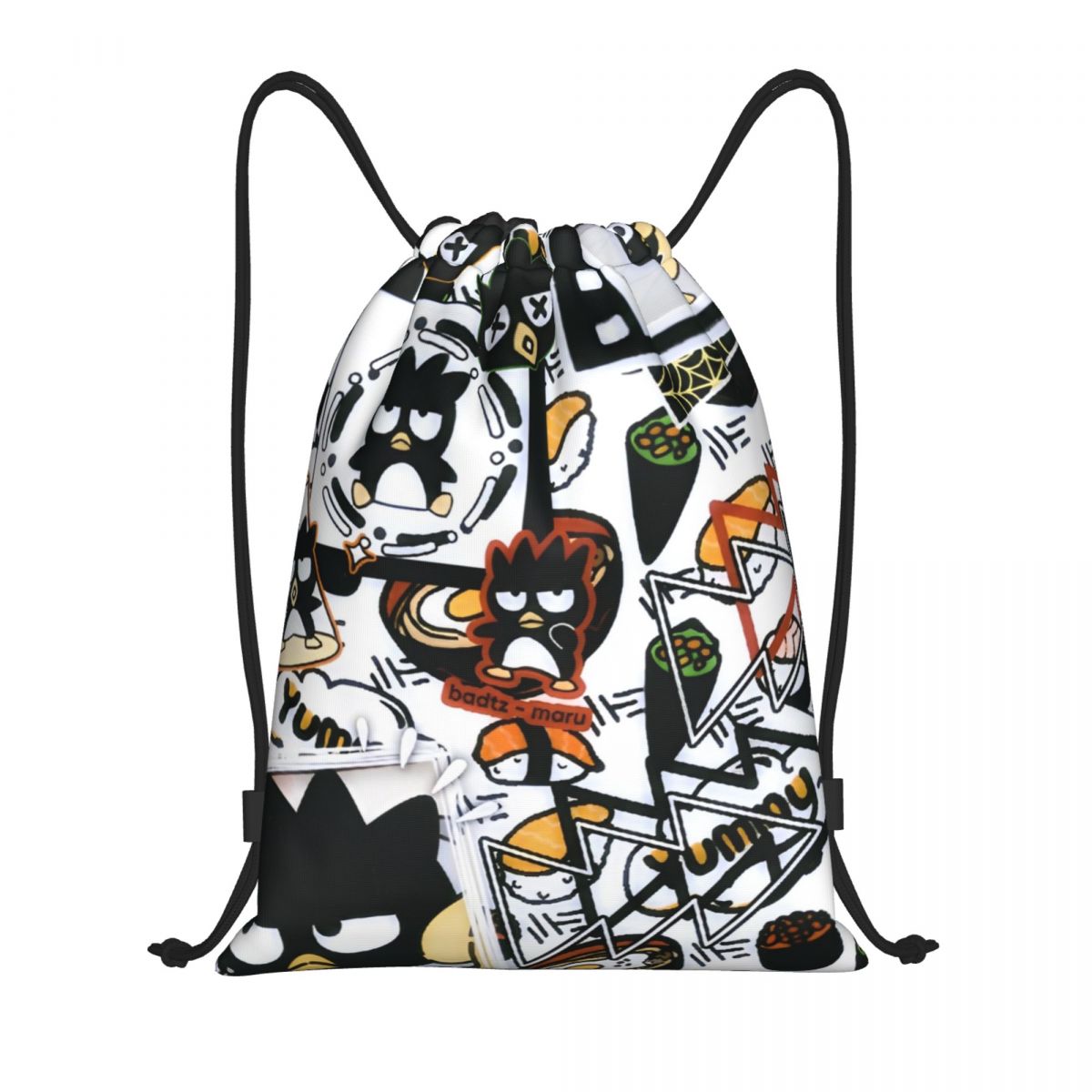 Cute Cartoon Penguin Bad Badtz - đánh giá và giá Drawstring Gym Bag