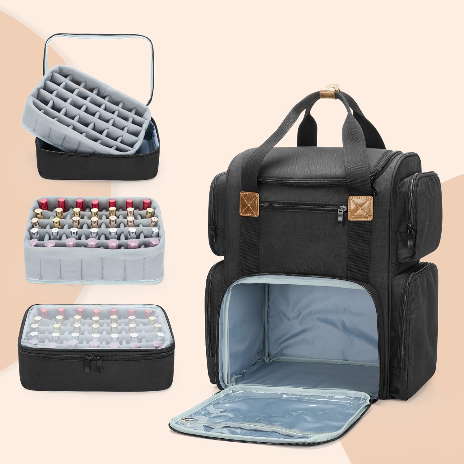 Nail Polish Organizer Backpack - đánh giá và giá Laptop Sleeve Removable