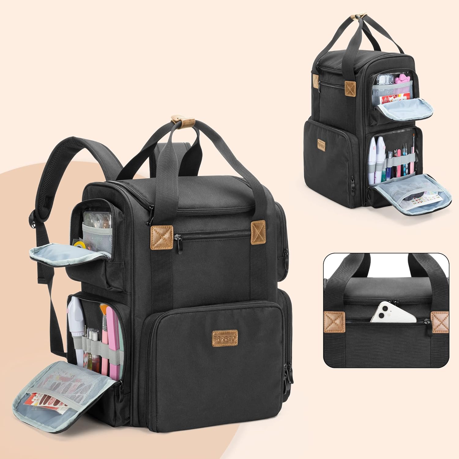 Nail Polish Organizer Backpack - đánh giá và giá Laptop Sleeve Removable