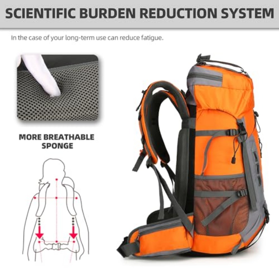 60L Hiking Backpack for Men an - đánh giá và giá Hiking Backpack Waterproof
