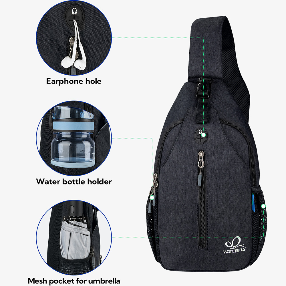 WATERFLY Crossbody Sling Bag C - đánh giá và giá Sling Backpack Shoulder