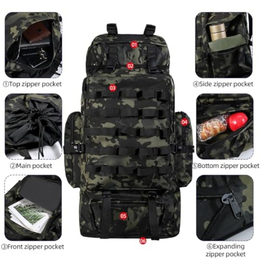 70L/100L Camping Hiking Backpa - đánh giá và giá Hiking Backpack Waterproof