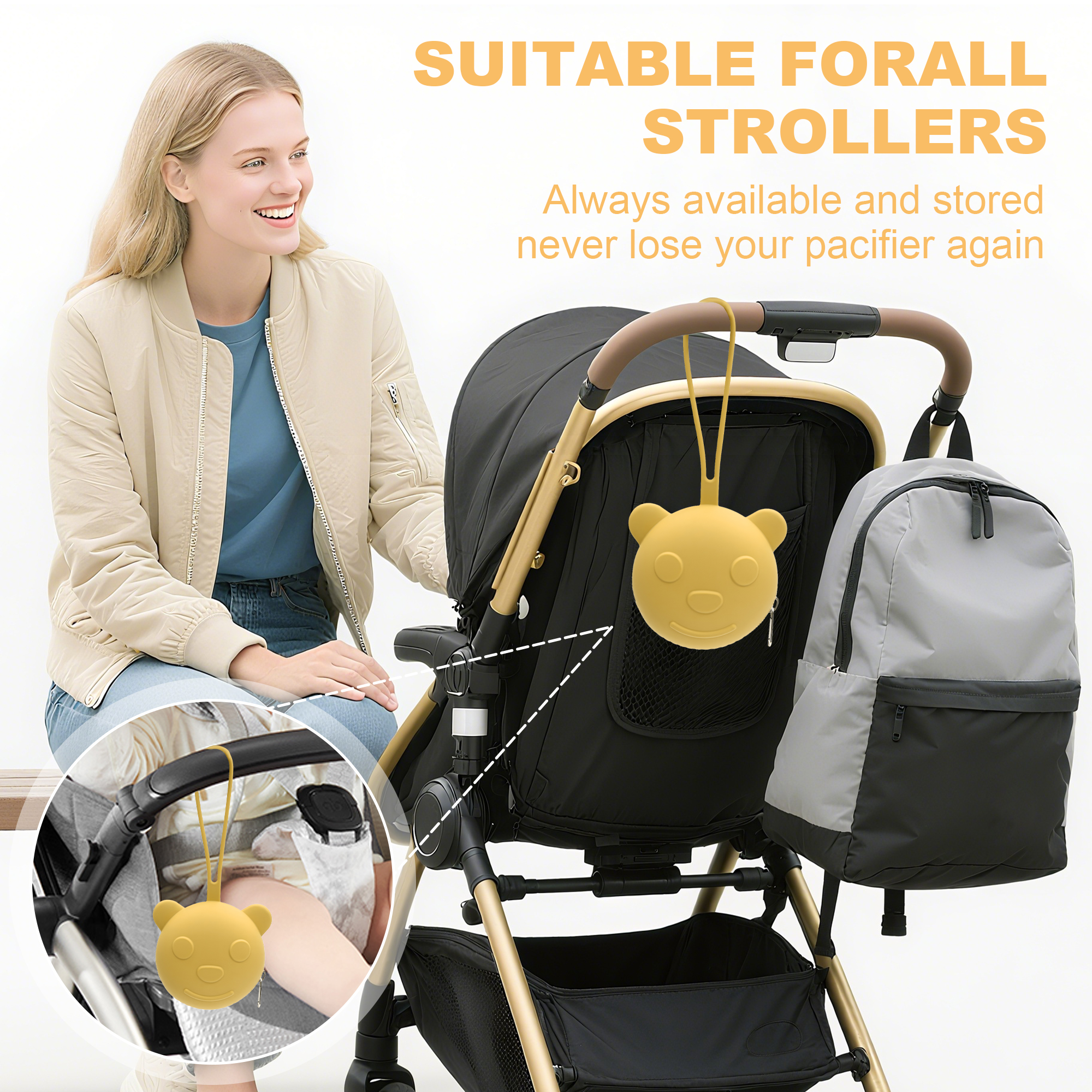 Portable silicone pacifier bag - đánh giá và giá Backpack Diaper Bag