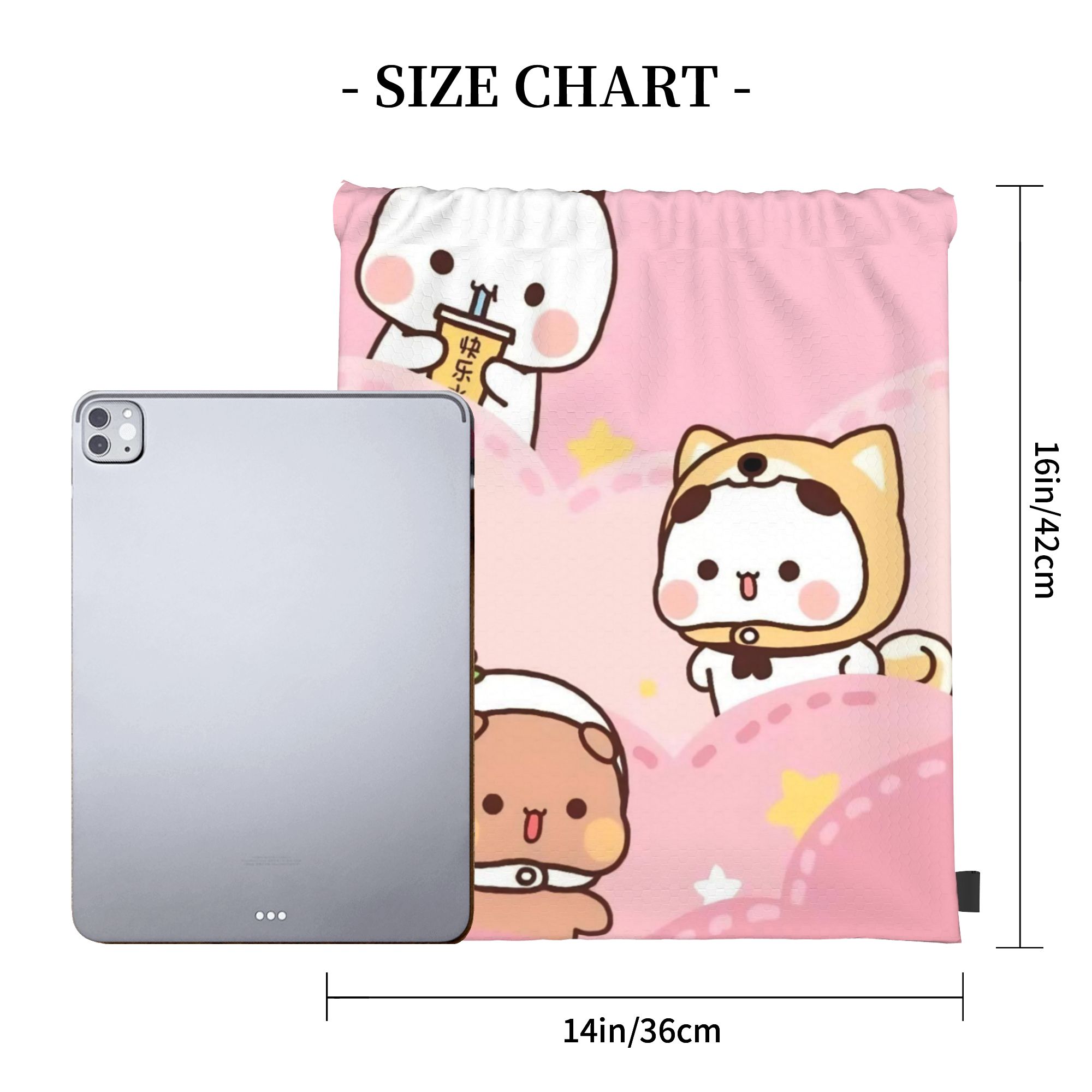Cartoon Panda Bubu Dudu Drawst - đánh giá và giá Drawstring Gym Bag