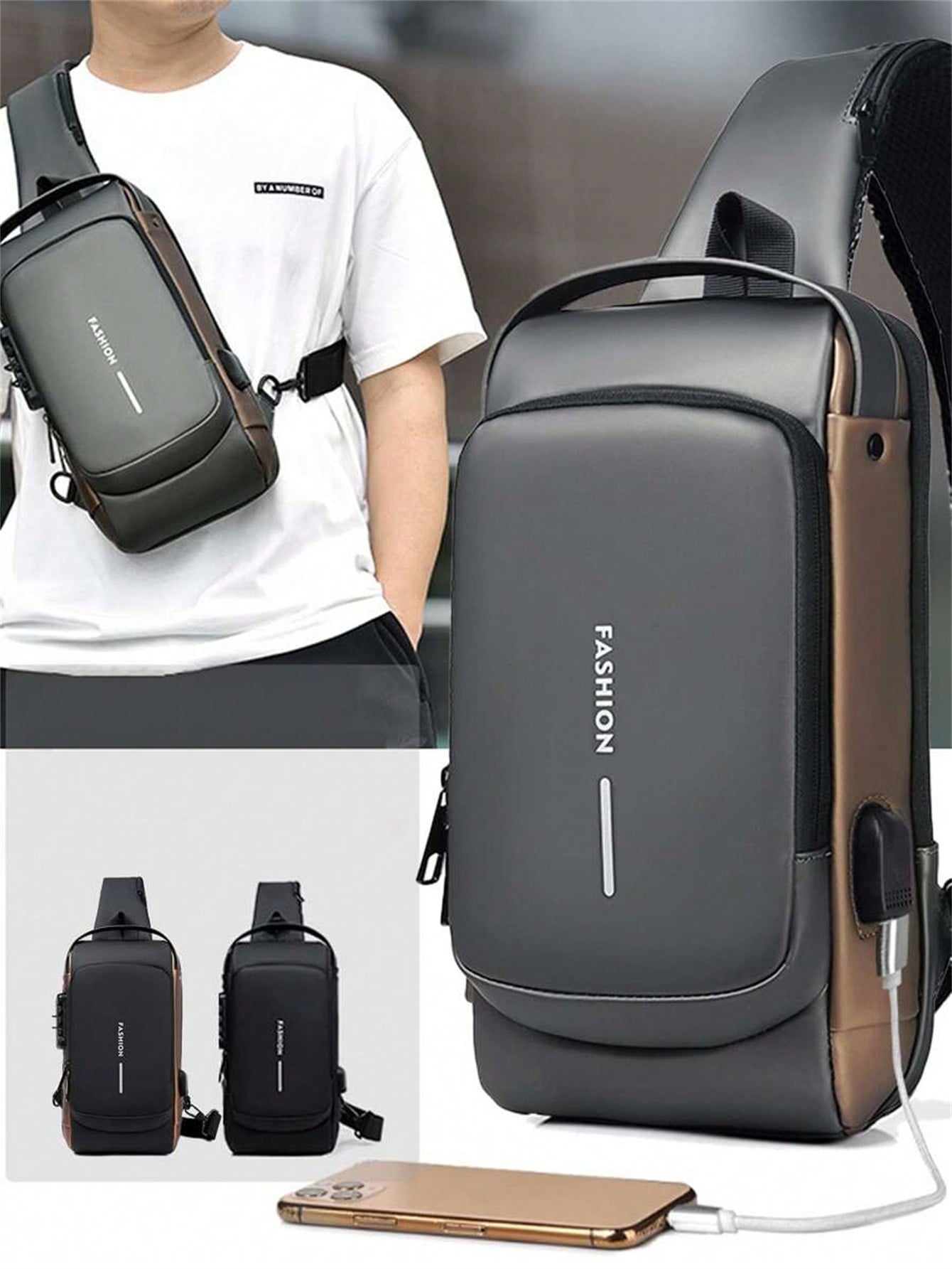 Men's Bags Shoulder Messenger  - đánh giá và giá Sling Backpack Shoulder
