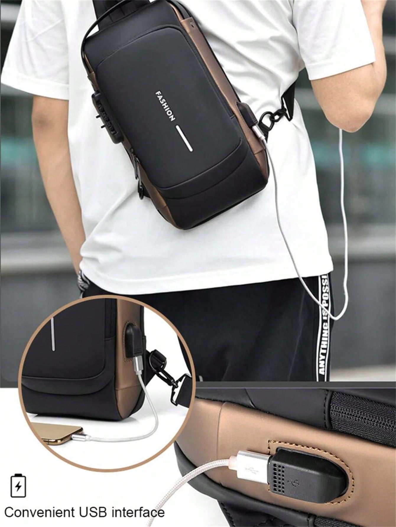 Men's Bags Shoulder Messenger  - đánh giá và giá Sling Backpack Shoulder