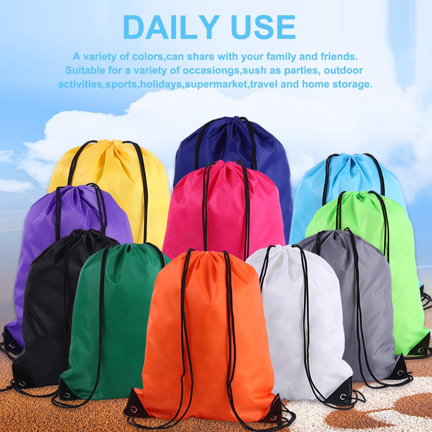120PCS Drawstring Backpack Bul - đánh giá và giá Drawstring Gym Bag