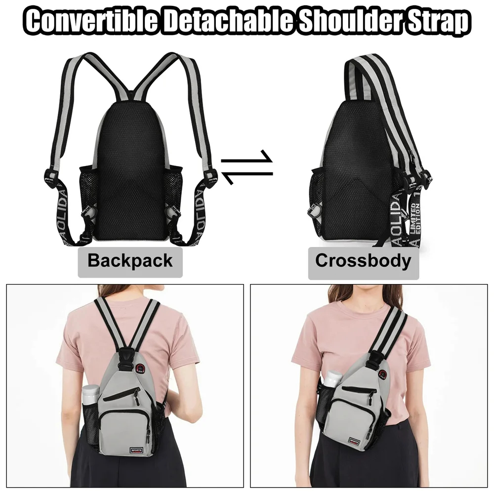 Multi-pocket Casual Chest Bag  - đánh giá và giá Sling Backpack Shoulder