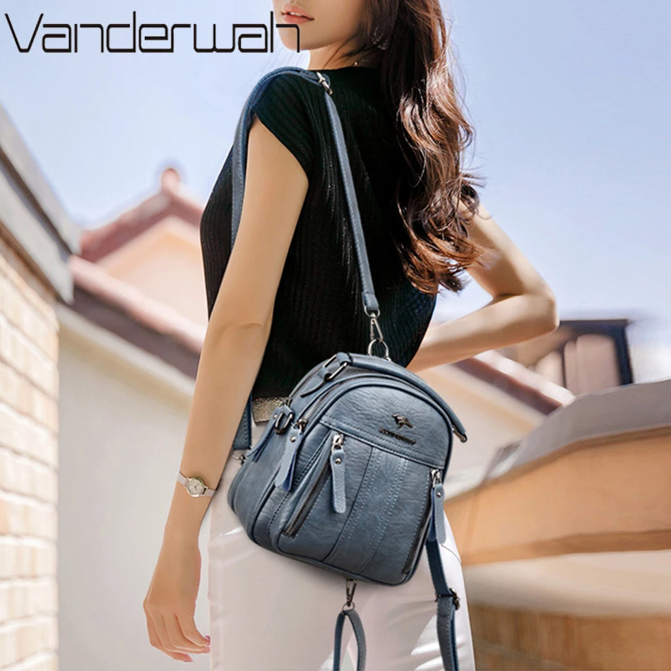 4 In 1 Leather Backpacks Multi - đánh giá và giá Leather Backpack Vintage