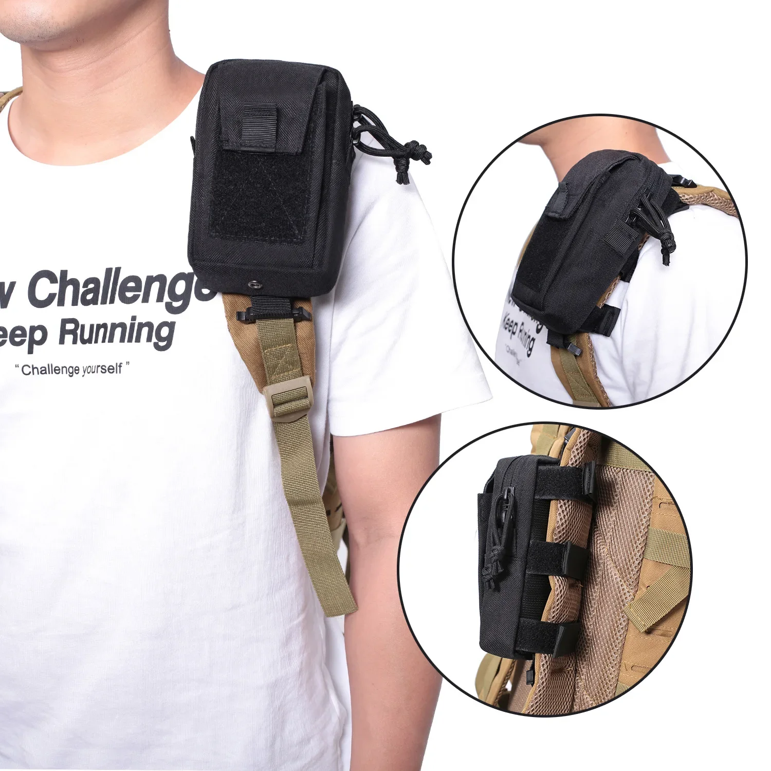 Molle Backpack Strap Bag Phone - đánh giá và giá Backpack Insert Organizer