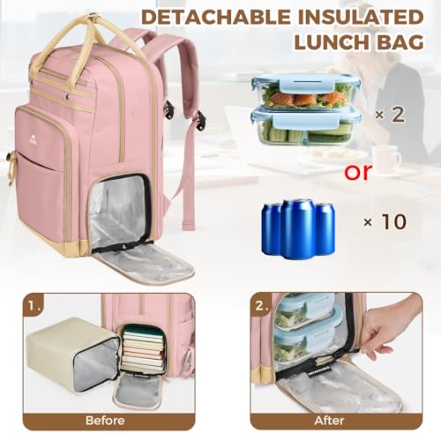 Lunch Backpack for Women, Teac - đánh giá và giá Laptop Backpack 15.6