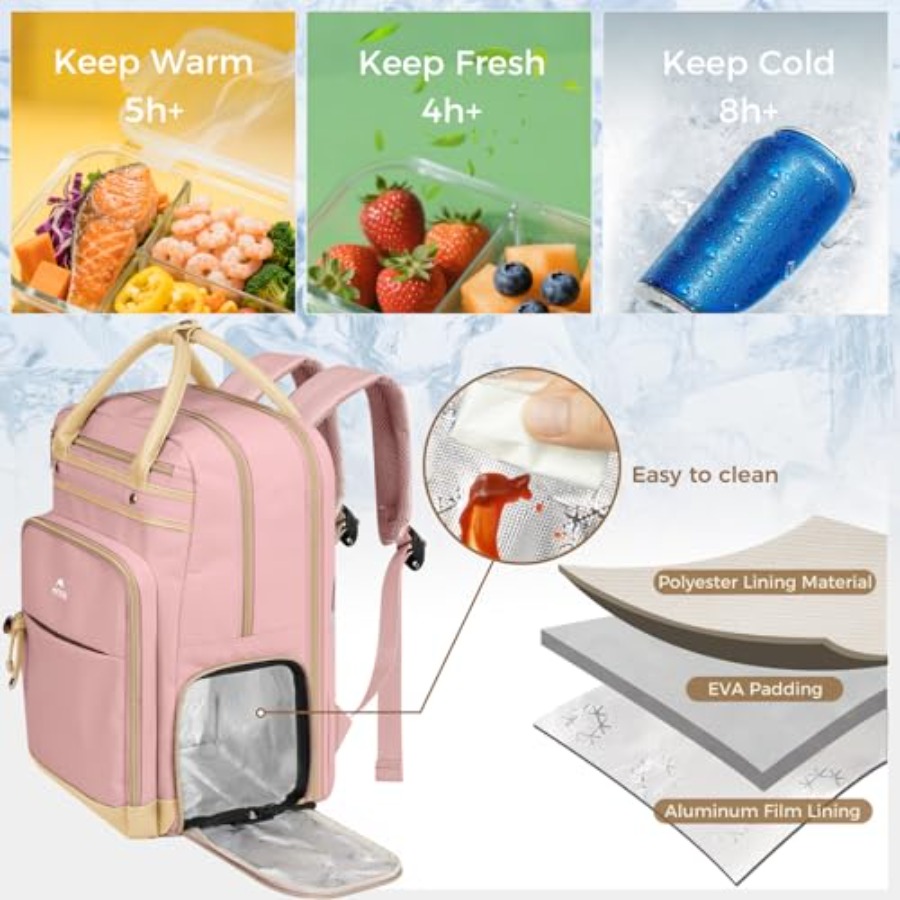 Lunch Backpack for Women, Teac - đánh giá và giá Laptop Backpack 15.6