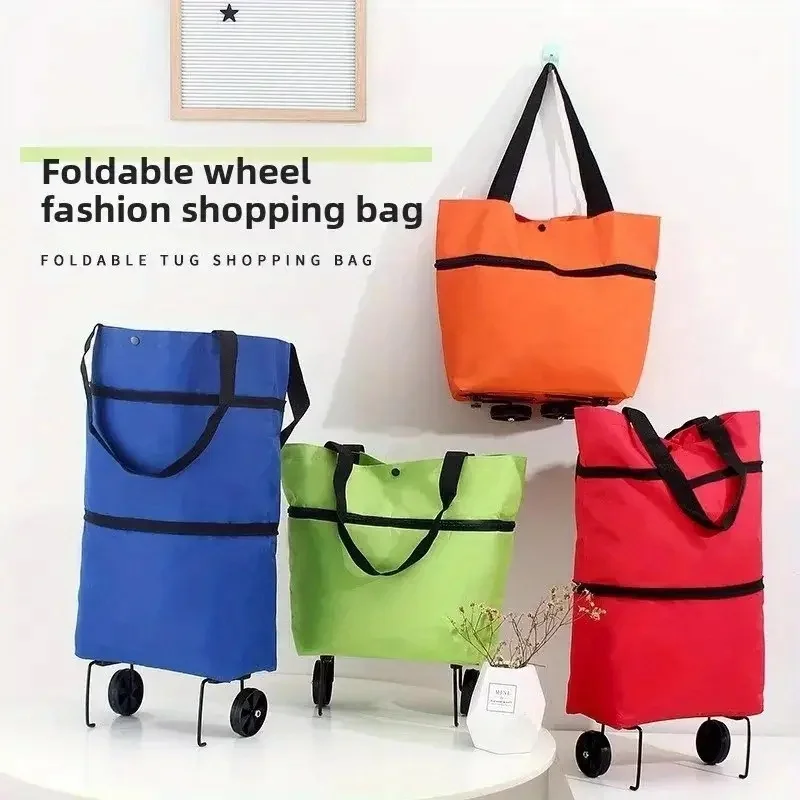 1pc Portable Shopping Cart wit - đánh giá và giá Foldable Backpack Small