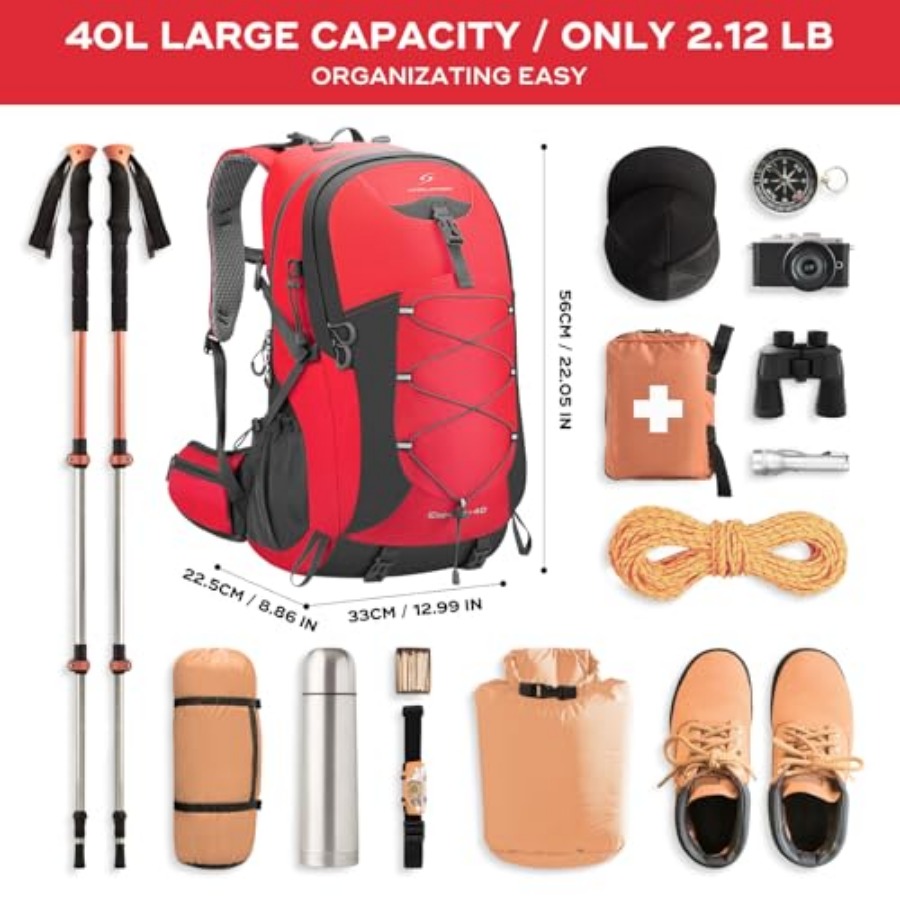 Hiking Backpack, Camping Backp - đánh giá và giá Hiking Backpack Waterproof