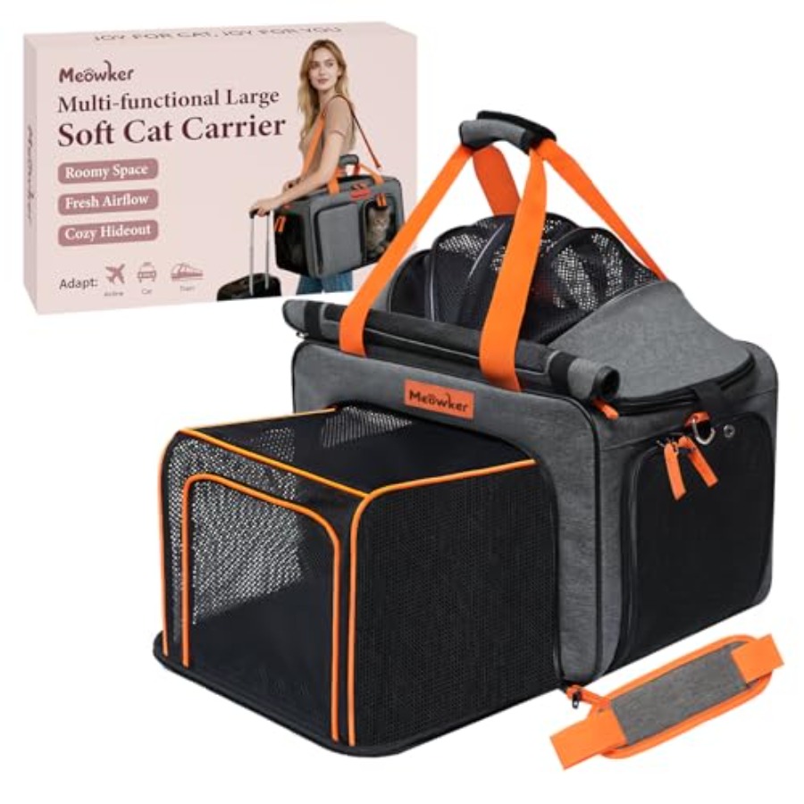 Cat Pet Carrier Soft Sided Bag - đánh giá và giá Foldable Backpack Small