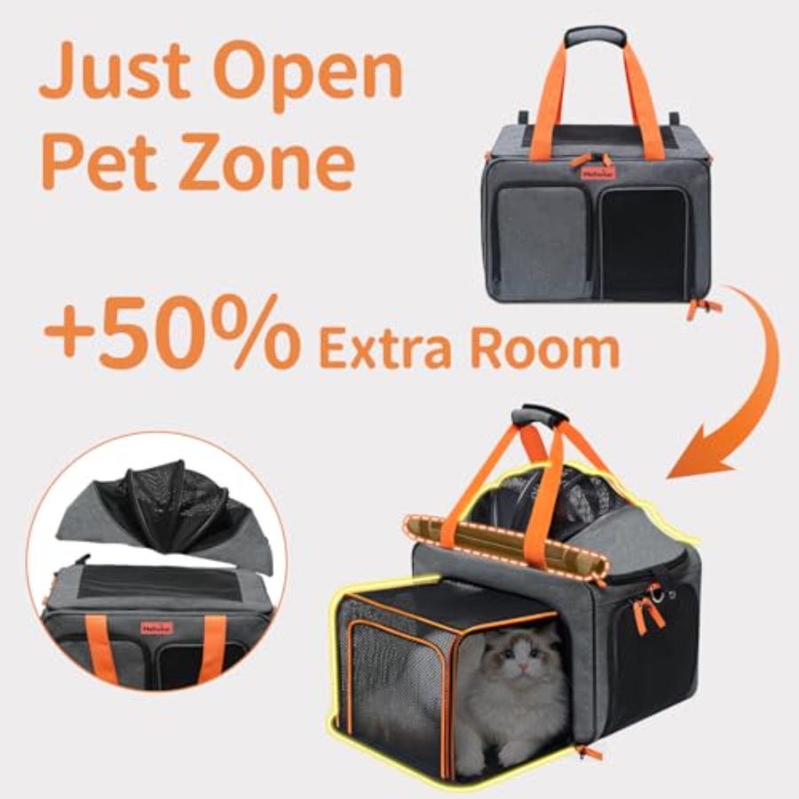 Cat Pet Carrier Soft Sided Bag - đánh giá và giá Foldable Backpack Small