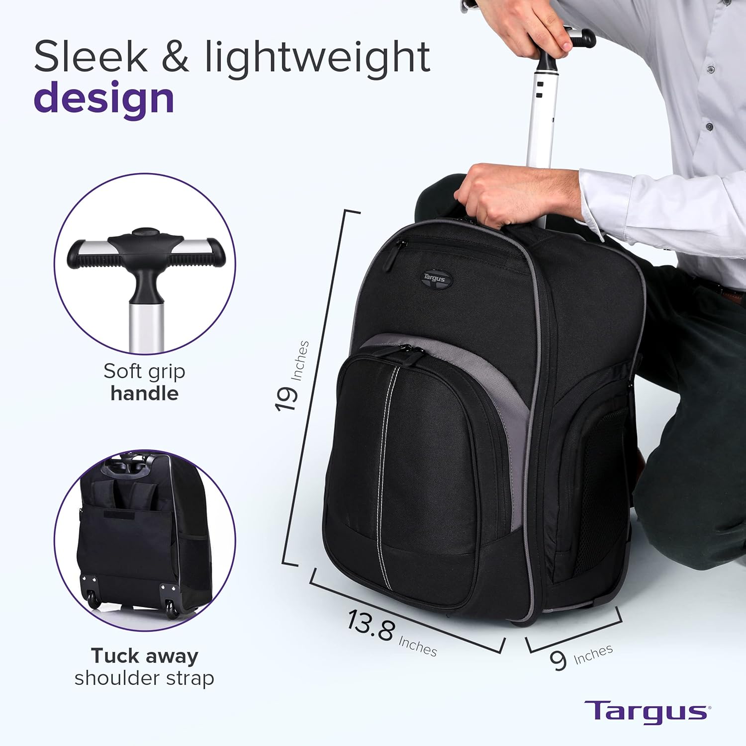 16-Inch Rolling Laptop Backpac - đánh giá và giá Laptop Sleeve Removable
