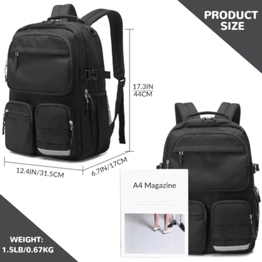 Water Resistant Backpack with  - đánh giá và giá School Backpack Teen