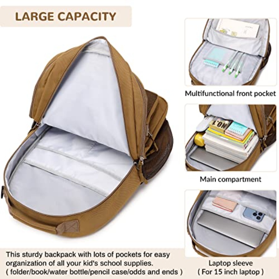 Water Resistant Backpack with  - đánh giá và giá School Backpack Teen