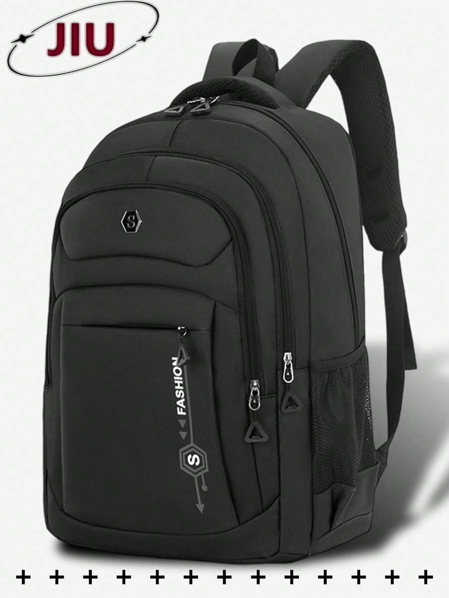 Multi-Compartment Letter Print - đánh giá và giá Laptop Backpack 15.6