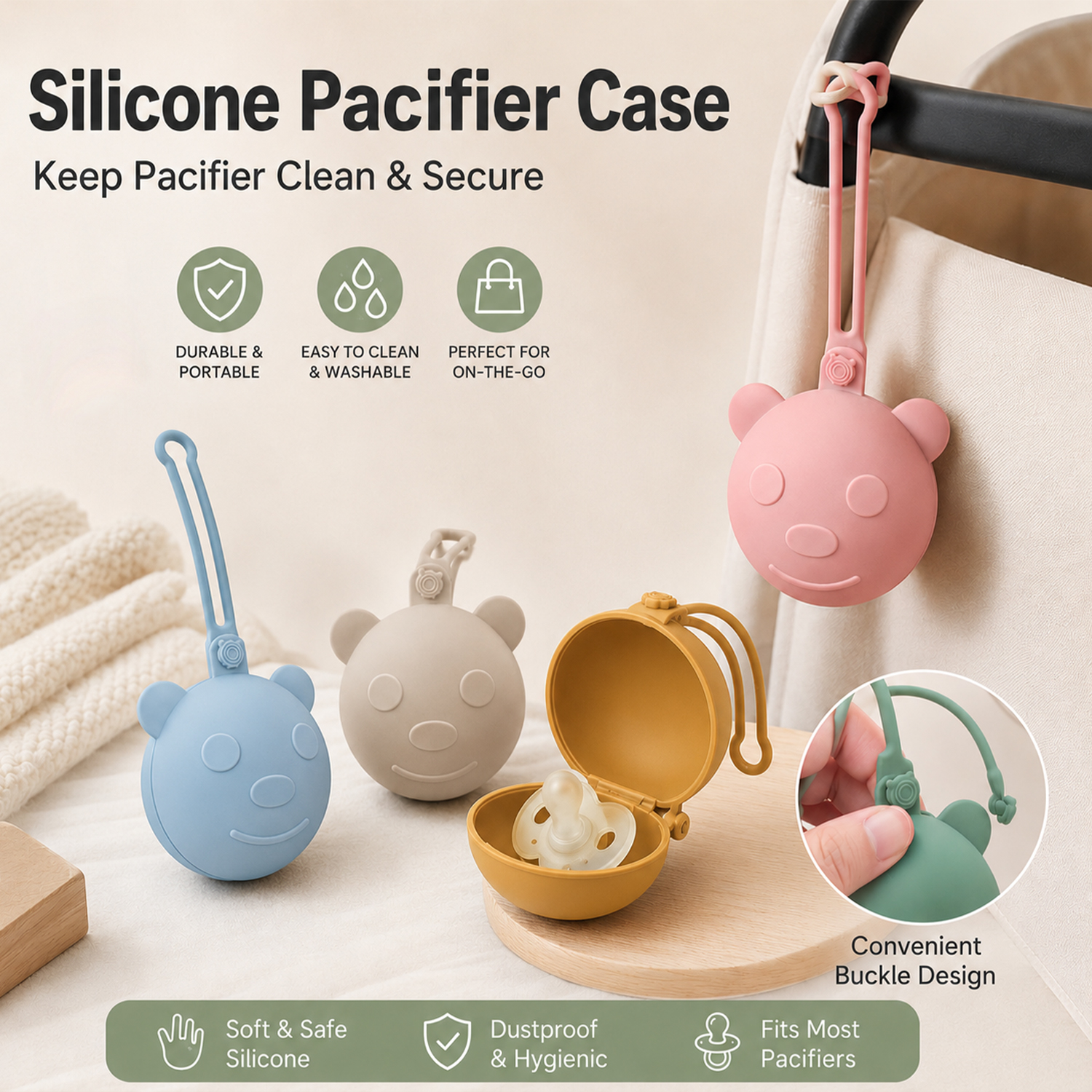 Bear-shaped portable silicone  - đánh giá và giá Backpack Diaper Bag