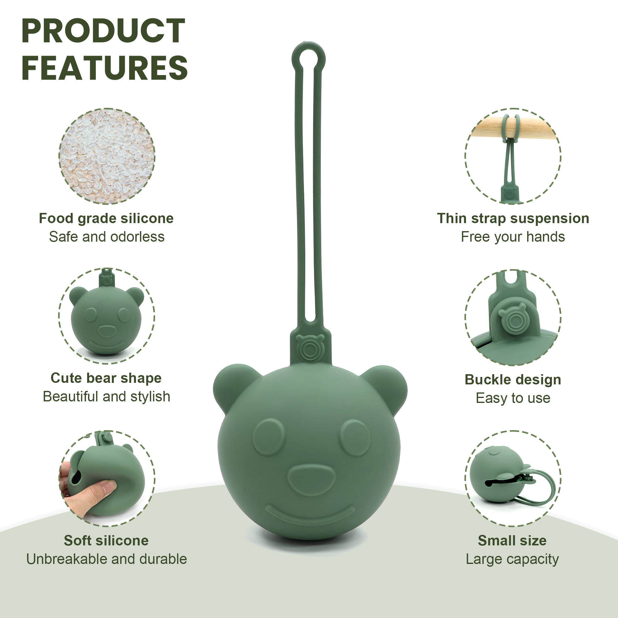 Bear-shaped portable silicone  - đánh giá và giá Backpack Diaper Bag