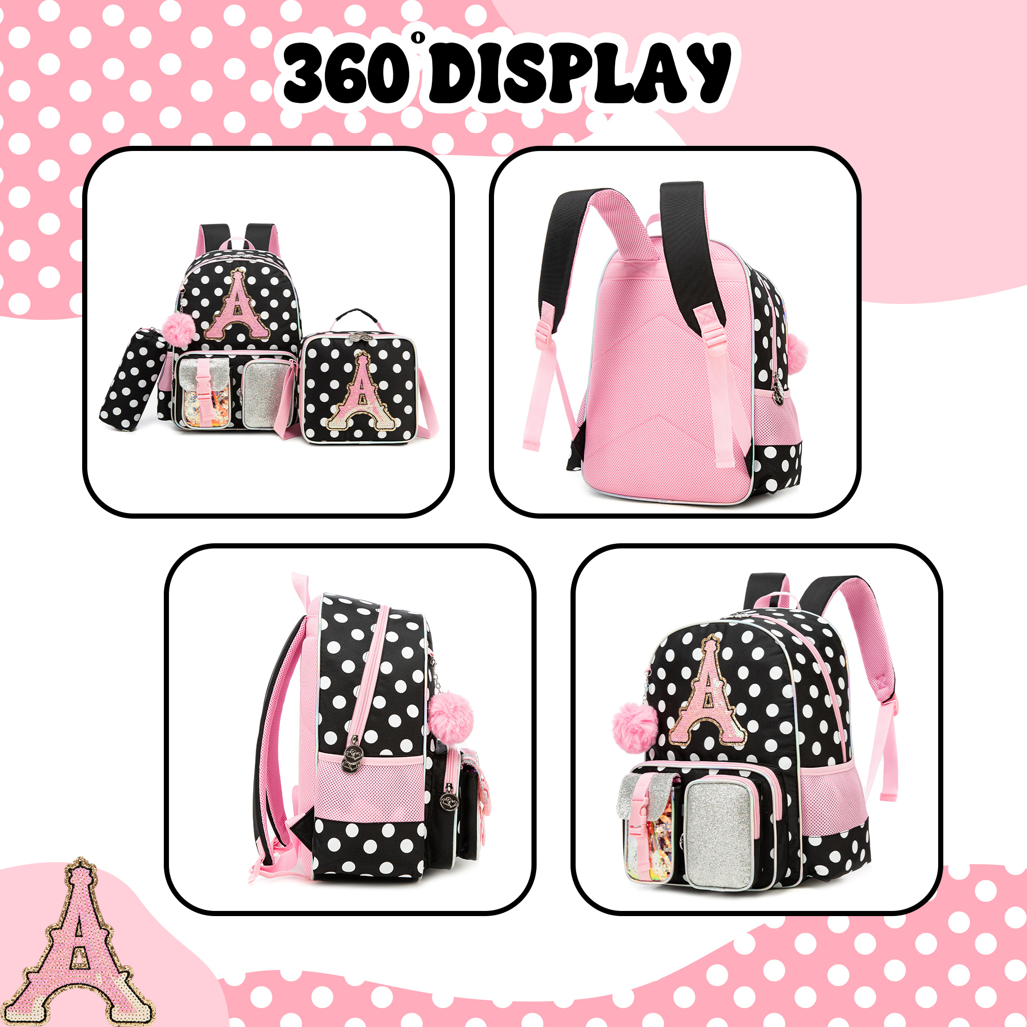 Backpack for Girls Letter Back - đánh giá và giá School Backpack Teen