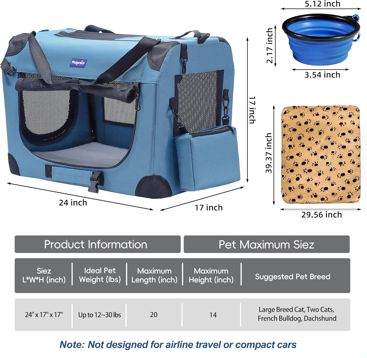 Portable Collapsible Dog Crate - đánh giá và giá Foldable Backpack Small