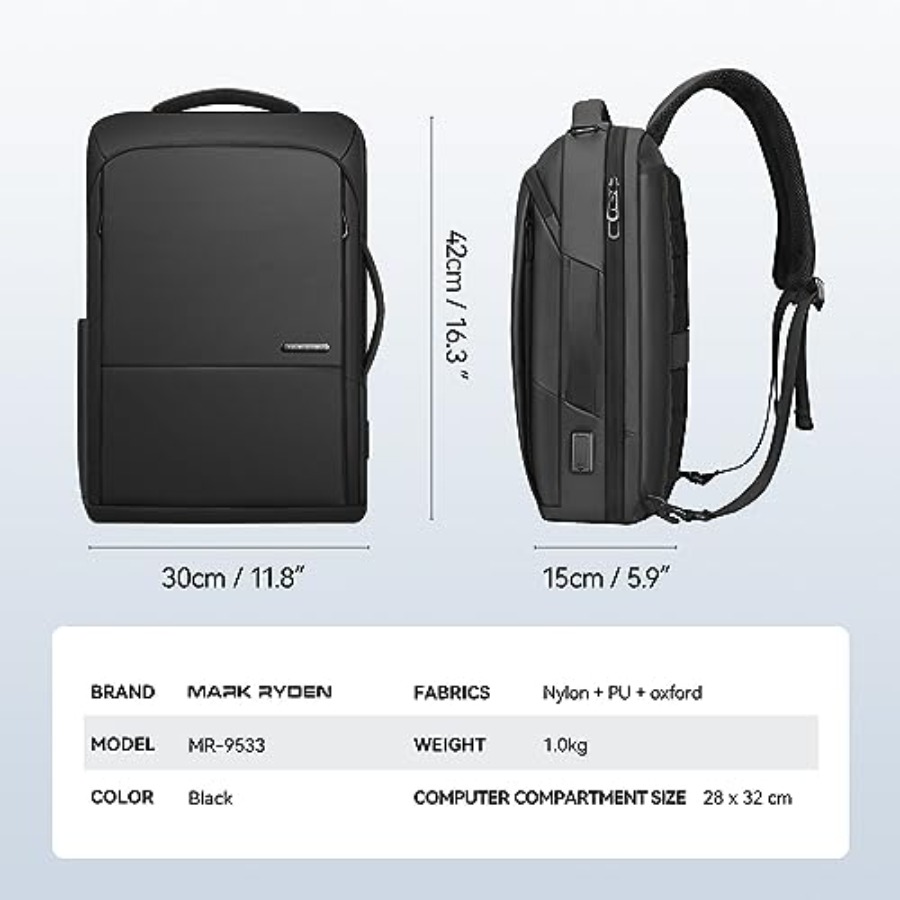Slim Laptop Backpack for Men,  - đánh giá và giá Laptop Backpack 15.6