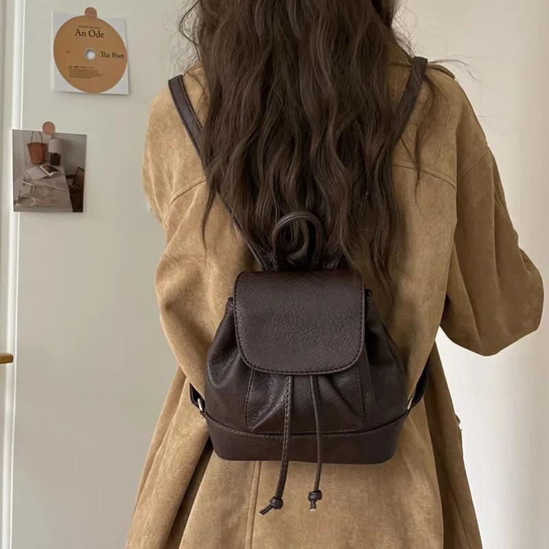 Small Fashion Backpacks School - đánh giá và giá Leather Backpack Vintage