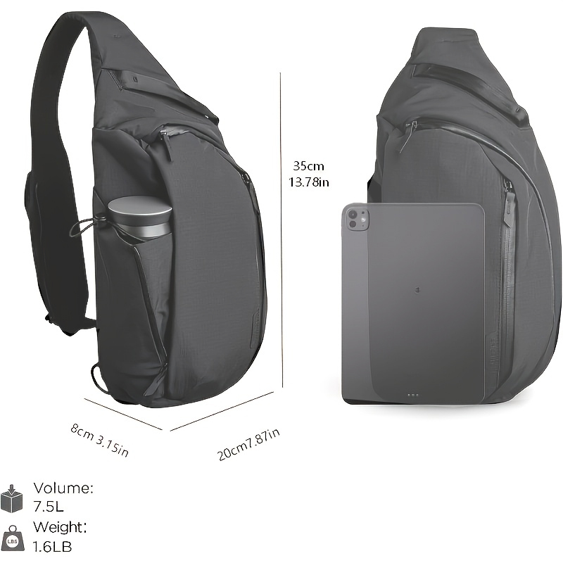Right Shoulder Chest bag  7.5L - đánh giá và giá Sling Backpack Shoulder