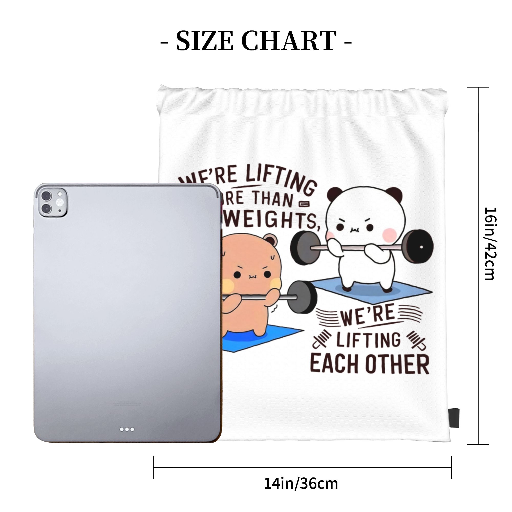 Bubu Dudu Lifting Each Other I - đánh giá và giá Drawstring Gym Bag