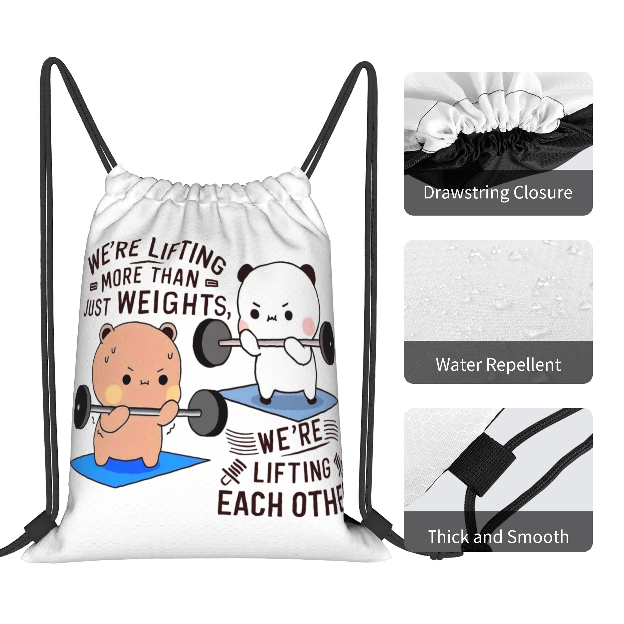 Bubu Dudu Lifting Each Other I - đánh giá và giá Drawstring Gym Bag