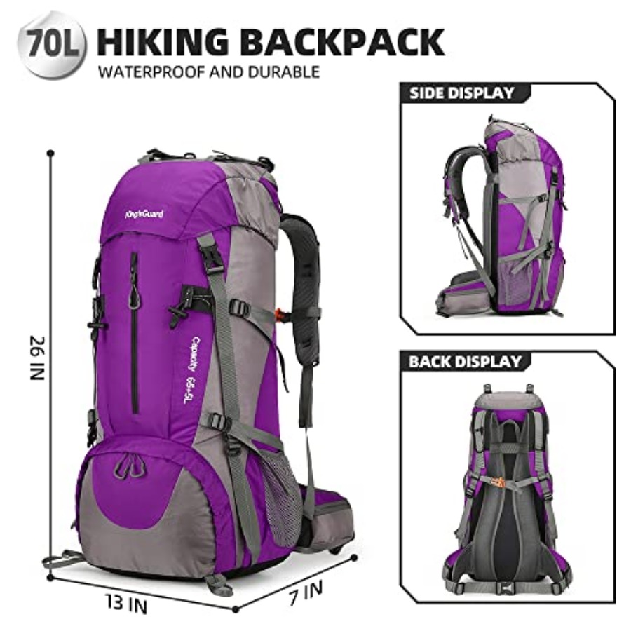 70L Hiking Backpack with Rain  - đánh giá và giá Hiking Backpack Waterproof