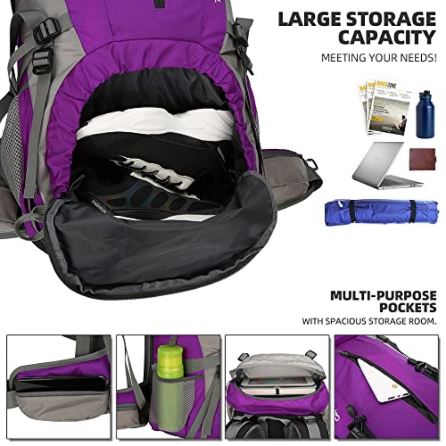 70L Hiking Backpack with Rain  - đánh giá và giá Hiking Backpack Waterproof