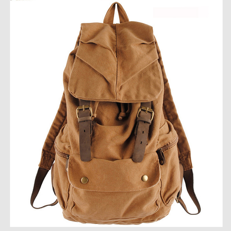 Fashion Vintage Leather milita - đánh giá và giá Rucksack Military Style