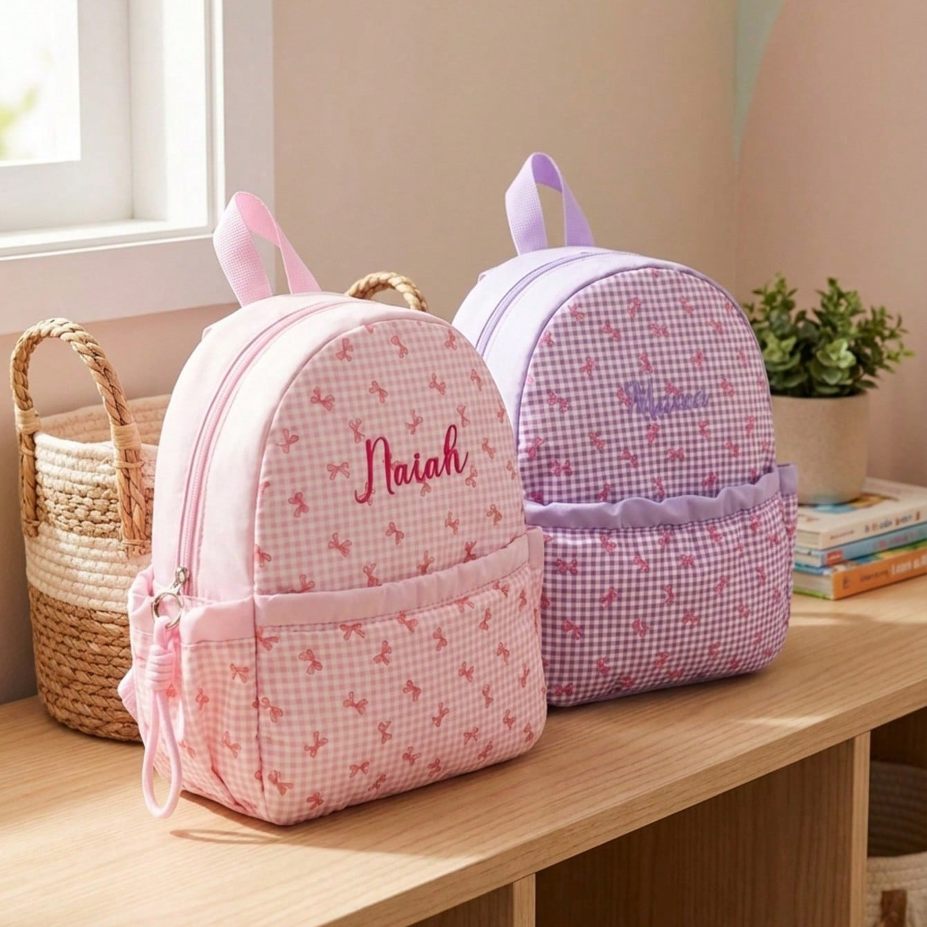Custom Name-Letter Embroidered - đánh giá và giá School Backpack Teen