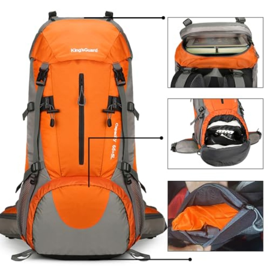 70L Hiking Backpack with Rain  - đánh giá và giá Hiking Backpack Waterproof