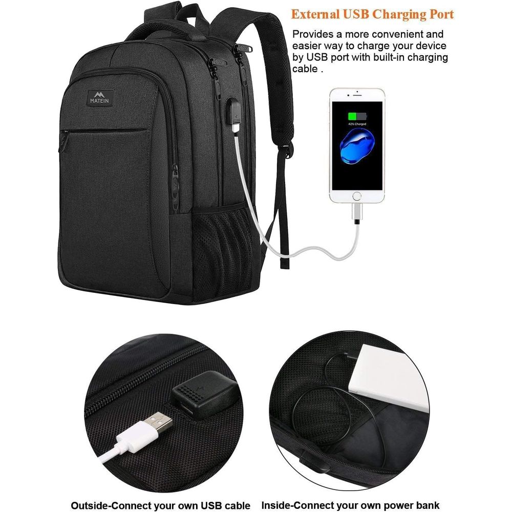MATEIN BusinLaptop Backpack, 1 - đánh giá và giá Laptop Backpack 15.6