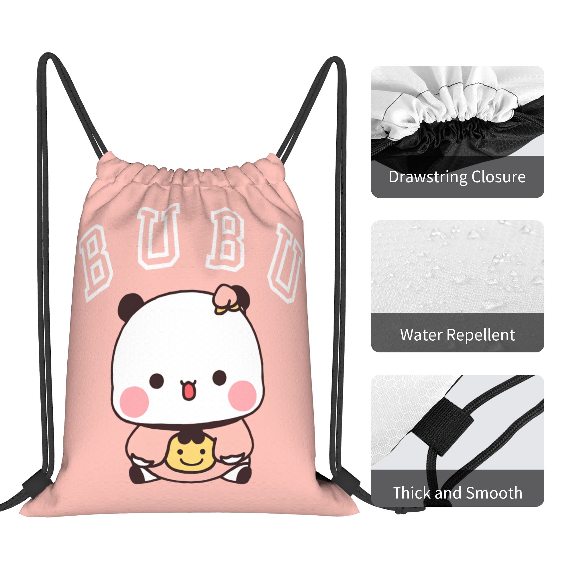 Bubu Dudu Cute Bear Drawstring - đánh giá và giá Drawstring Gym Bag