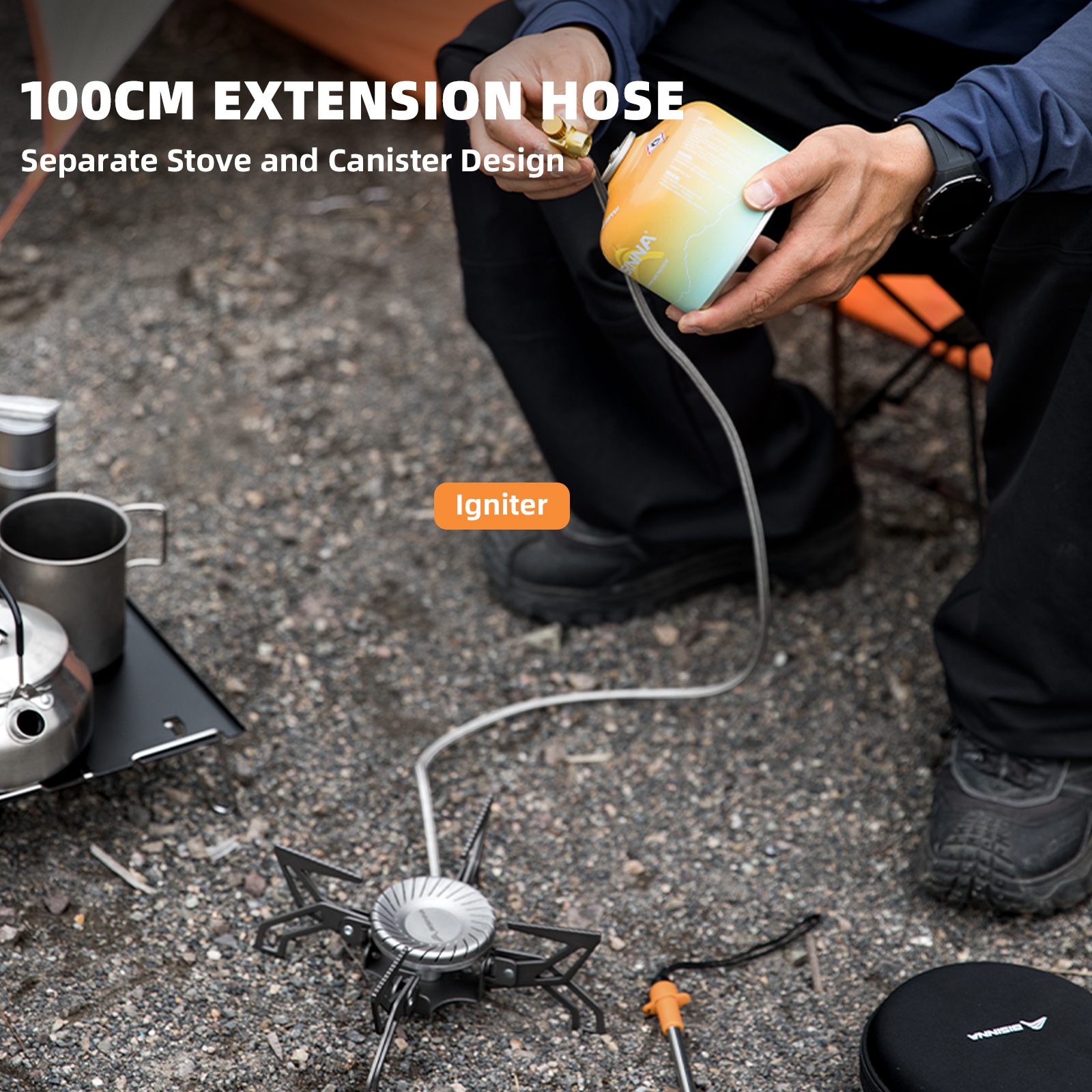 BISINNA Camping Stove 4000W Hi - đánh giá và giá Foldable Backpack Small