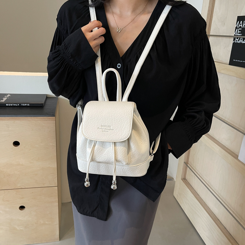 Solid Small String Backpacks P - đánh giá và giá Leather Backpack Vintage