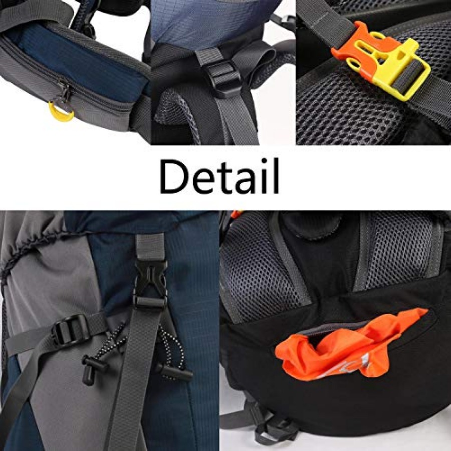 50L Hiking Backpack Men Campin - đánh giá và giá Rain Cover Backpack