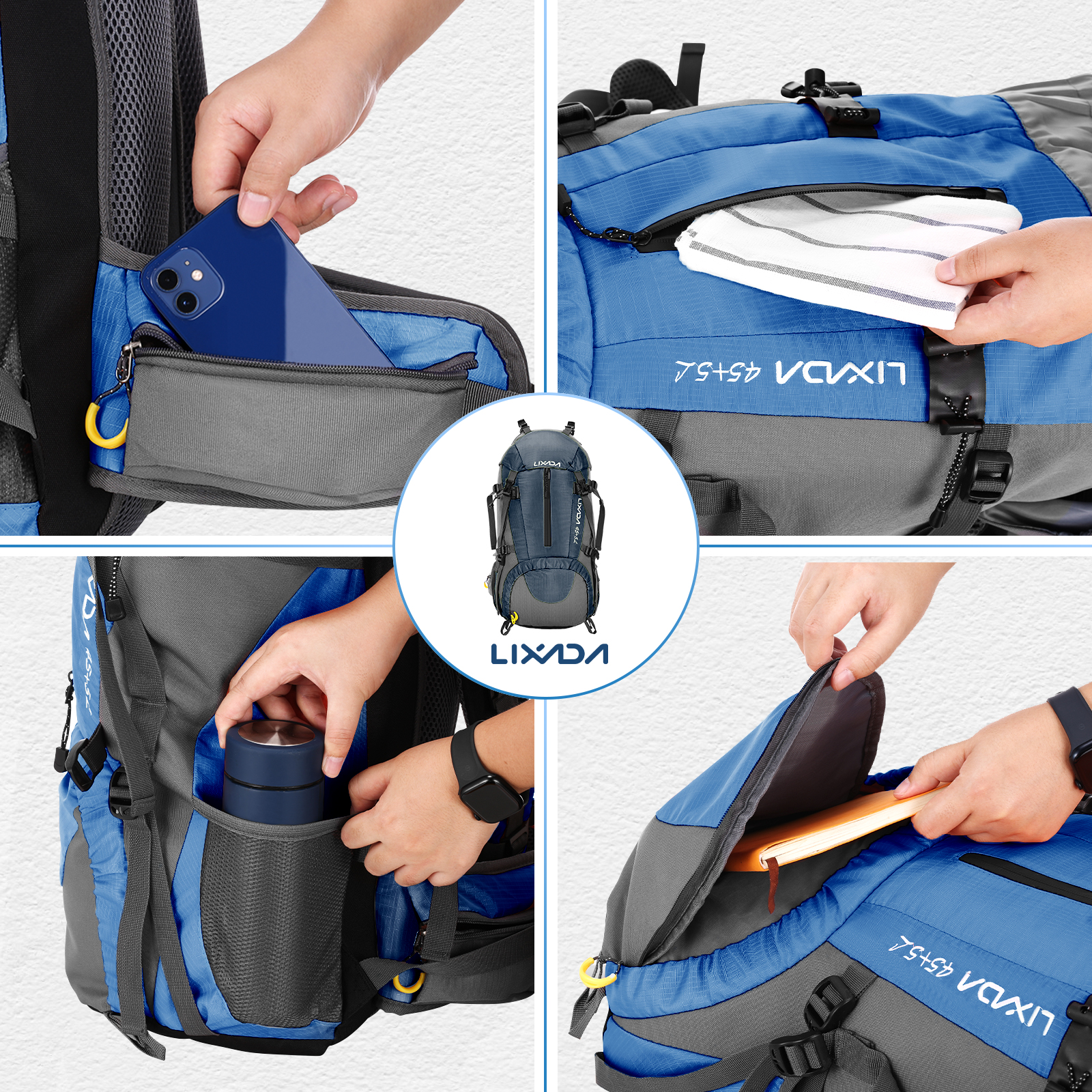 Lixada 50L Large Waterproof Tr - đánh giá và giá Rain Cover Backpack