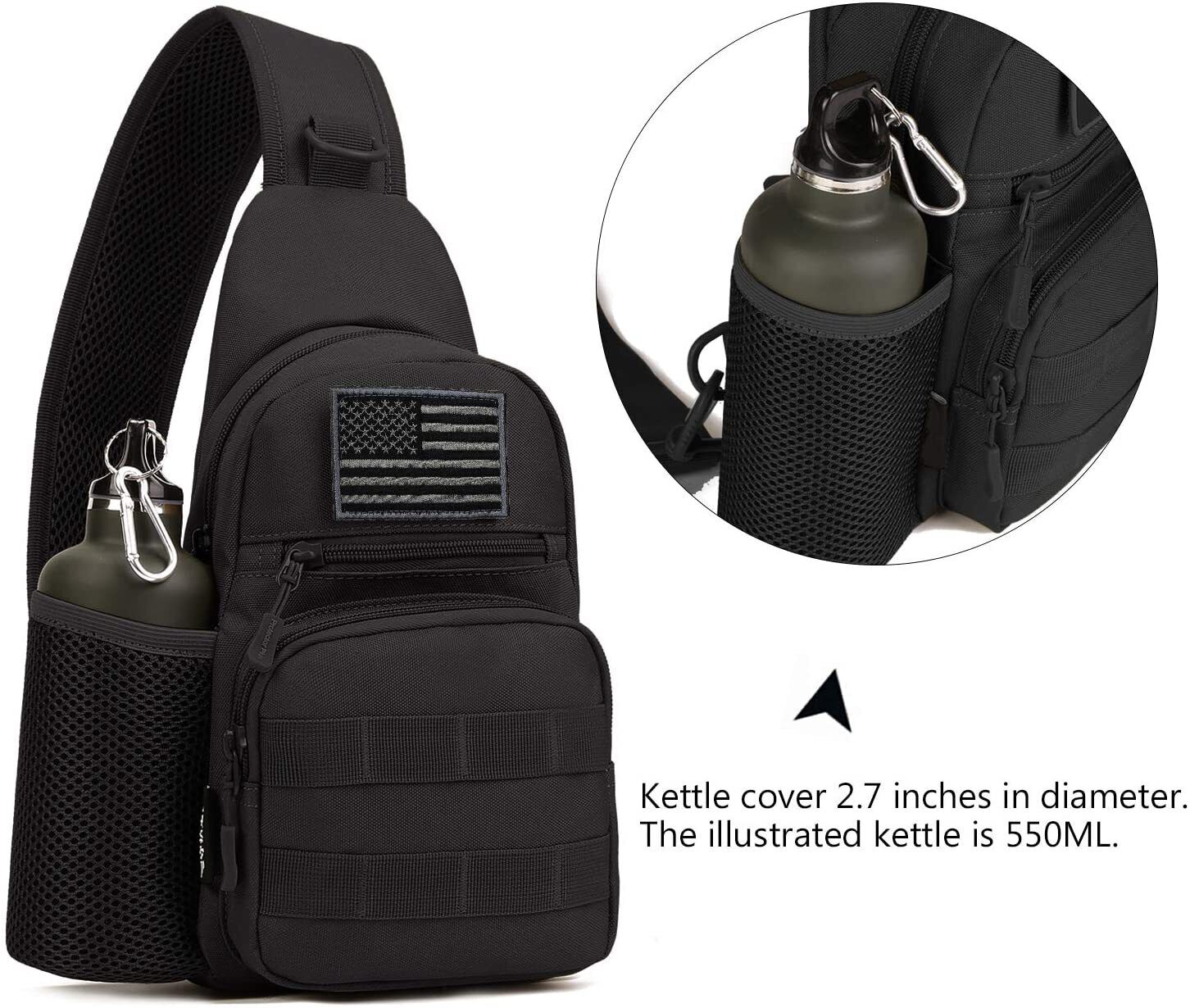 Tactical Sling Crossbody Backp - đánh giá và giá Sling Backpack Shoulder