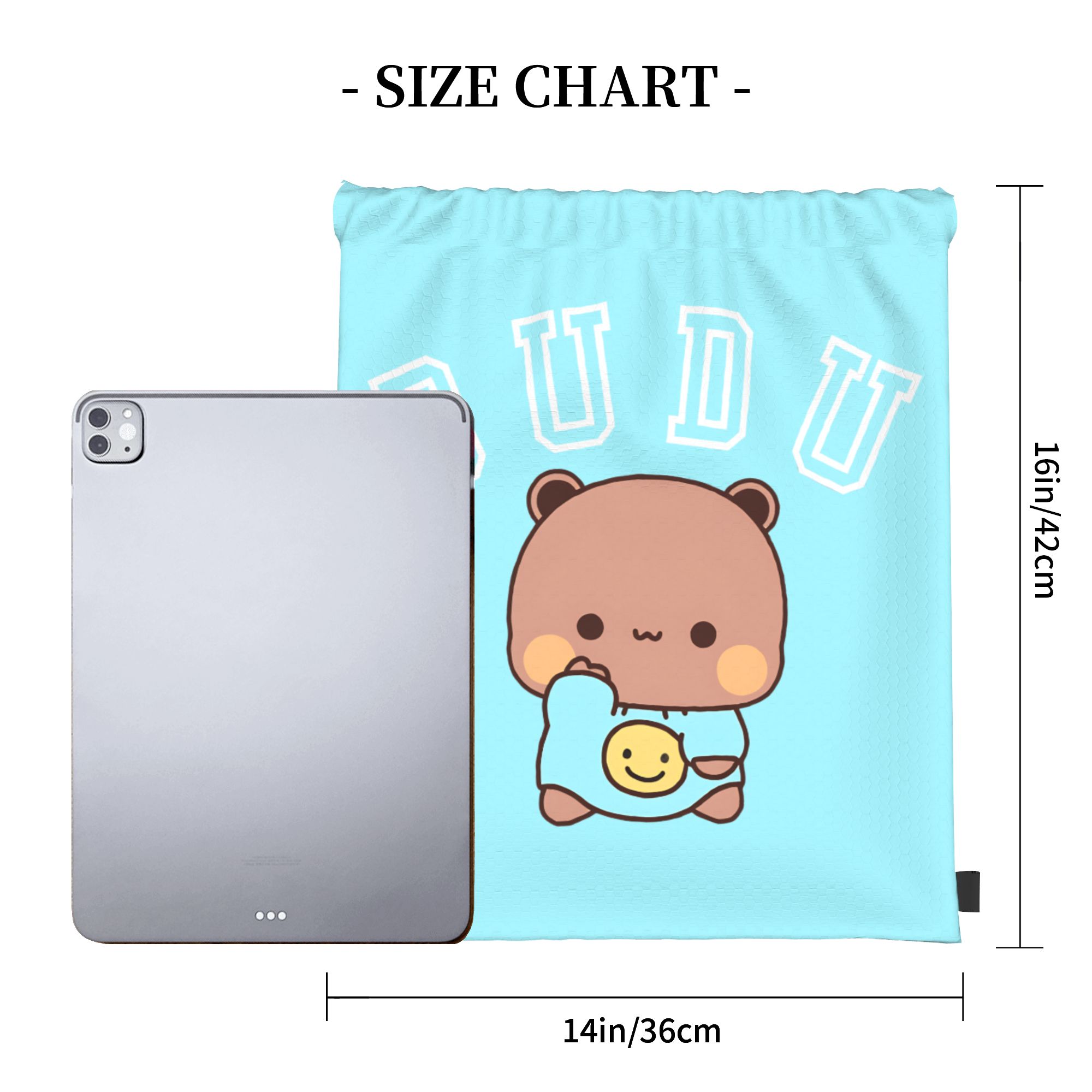 Bubu Dudu Cute Bear Drawstring - đánh giá và giá Drawstring Gym Bag