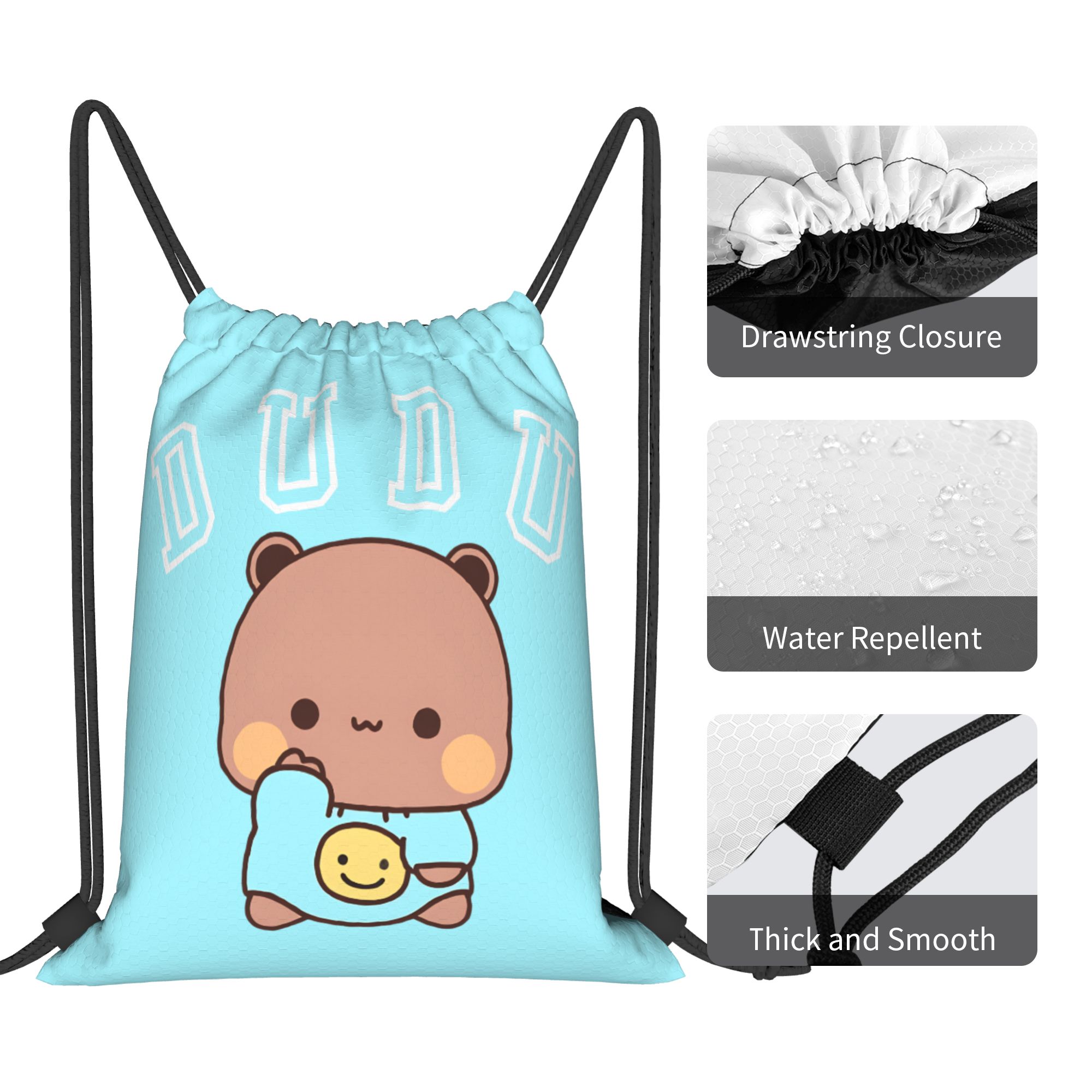Bubu Dudu Cute Bear Drawstring - đánh giá và giá Drawstring Gym Bag